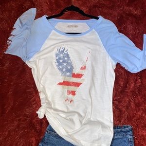 Shyanne Brand American Flag Eagle Tee! Size S!